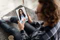 Guy Using Digital Tablet, Having Video Call With Doctor Royalty Free Stock Photo