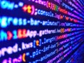Modern technologies, web cascading design. Abstract computer script about big data and blockchain database. Admin access to data Royalty Free Stock Photo