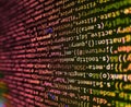 Modern technologies, web cascading design. Computer program preview. Modern application Source abstract algorithm concept. Program Royalty Free Stock Photo
