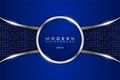 Modern Technology Background Premium Futuristic 3D Blue Circle with Elegant Glitter
