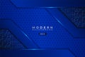 Modern Technology Background Premium Futuristic Elegant 3D Shiny Blue Hexagon with Glitter