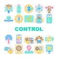 modern technology control product icons set vector Royalty Free Stock Photo