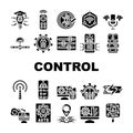 modern technology control product icons set vector Royalty Free Stock Photo