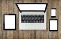 Modern technology device white screen Royalty Free Stock Photo