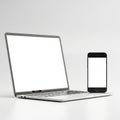Modern technology devices on a clean white background Royalty Free Stock Photo