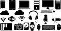 Modern Technology Devices and Digital Connectivity Icon Set Royalty Free Stock Photo