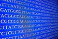 Modern technology: DNA sequencing. Royalty Free Stock Photo