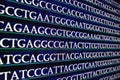 Modern technology: DNA sequencing. Royalty Free Stock Photo