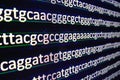 Modern technology: DNA sequencing. Royalty Free Stock Photo