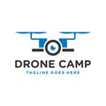 Modern technology drone camera logo