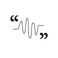 Modern technology icon for voice message citation. Symbol to repeat a phrase in a talk or dialogue. Simple flat audio Royalty Free Stock Photo