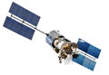 Modern telecommunication satellite isolated