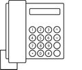 Modern Telephone vector icon or logo