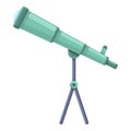 Modern telescope icon, cartoon style Royalty Free Stock Photo