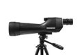 Modern  telescope on a tripod isolated on white Royalty Free Stock Photo
