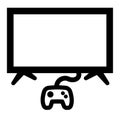 Modern Television with console controller icon.
