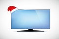 Modern television packed as a gift on christmas