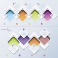 Modern template infographics process with rectangles