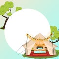 Modern tent with furniture poster