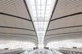 Architecture of modern terminal building with grid skylight Royalty Free Stock Photo