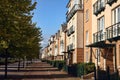 Modern terraced houses and apartments Royalty Free Stock Photo