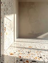 Modern Terrazzo Interior With Natural Light And Shadow Play Royalty Free Stock Photo