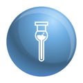 Modern test tube icon, simple style