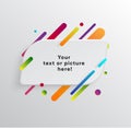 Modern text box with colorful stripes