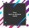 Modern text box with colorful stripes