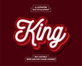 King Red Text Style Effect Royalty Free Stock Photo