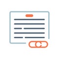 Modern Text Link Icon for Digital Platforms