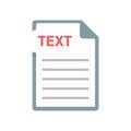 Modern Text Sheet Icon for Digital Notetaking
