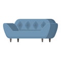 Modern textile sofa icon cartoon vector. Couch office