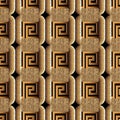 Modern textured greek 3d vector seamless pattern.