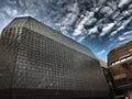 This modern theater building from the 1980s is still one of the most talked-about buildings in Prague. Royalty Free Stock Photo