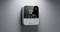 Modern thermostat on gray wall Royalty Free Stock Photo