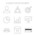 Modern thin line icons set of doing business Royalty Free Stock Photo