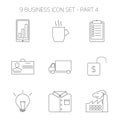 Modern thin line icons set of doing business Royalty Free Stock Photo