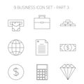 Modern thin line icons set of doing business Royalty Free Stock Photo