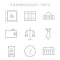 Modern thin line icons set of doing business Royalty Free Stock Photo