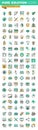 Modern thin line icons set of graphic design, website design and development, sep