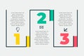 Modern three steps infographic presentation template Royalty Free Stock Photo