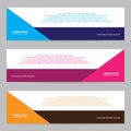 Modern banners set template and background Royalty Free Stock Photo