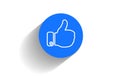 Modern thumbs up icon, vector