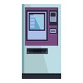 Modern ticket vending machine issuing transportation pass