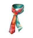 Modern tied striped necktie for celebration