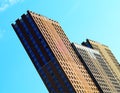 Modern tilted skyscraper architecture background Royalty Free Stock Photo