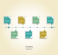 Modern timeline design template