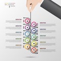 Modern timeline infographics design template. Vector Royalty Free Stock Photo