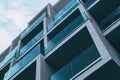 Modern timeshare condominium building with luxury apartments, low angle view Royalty Free Stock Photo